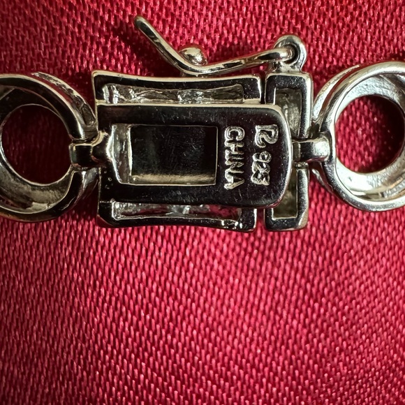 Multi Precious Stone and Crystal Box Necklace in 925 Silver NWOT - Picture 5 of 5